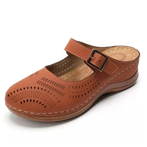 Hohe flache Sandalen für Damenmode