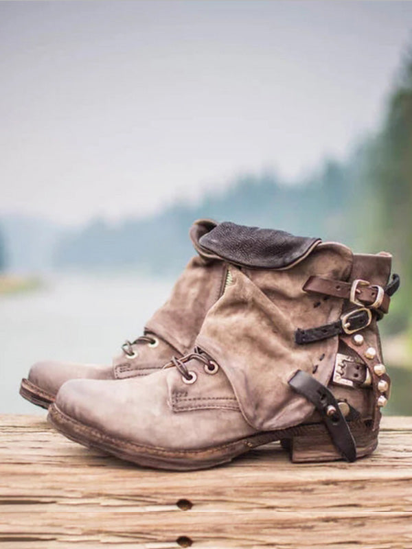 Tautybė Martin batai Bohemia laukiniai PU batai butai apvalios galvos