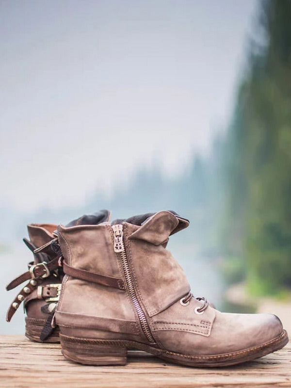 Tautybė Martin batai Bohemia laukiniai PU batai butai apvalios galvos