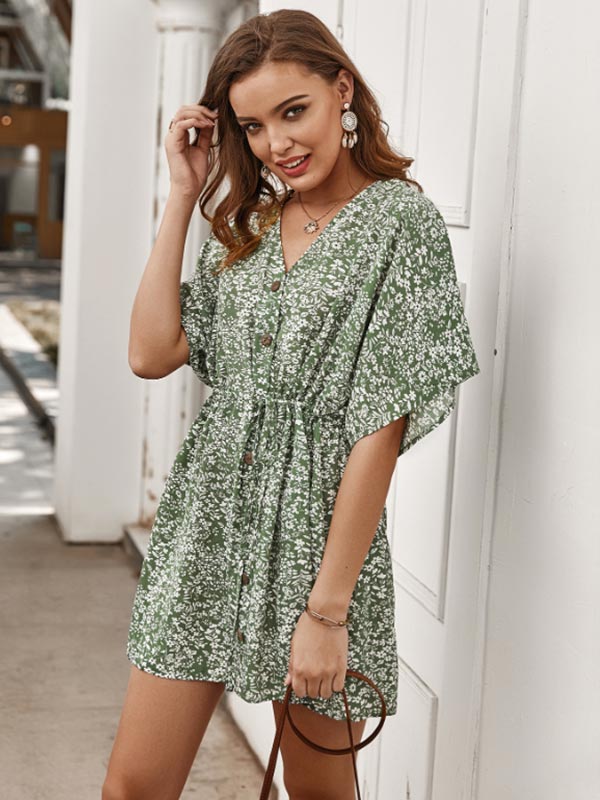 Mini vestido de mujer con estampado floral