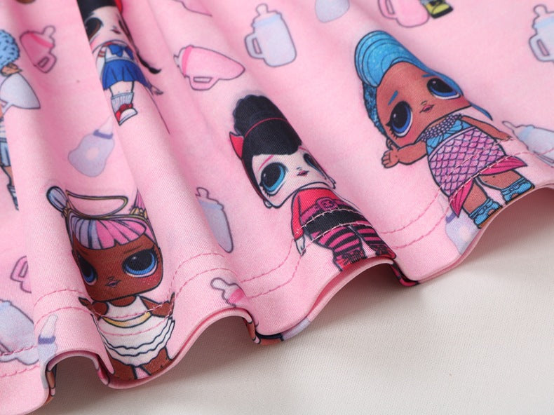 Vestido de fiesta de princesas de dibujos animados de chicas lindas