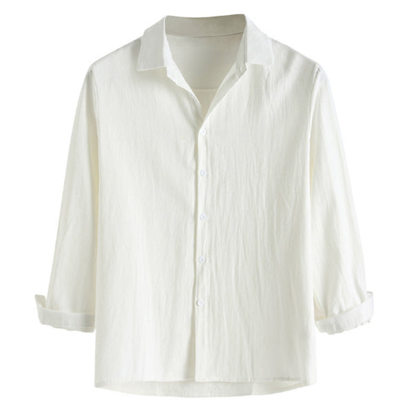 Camisa casual color natural para hombre