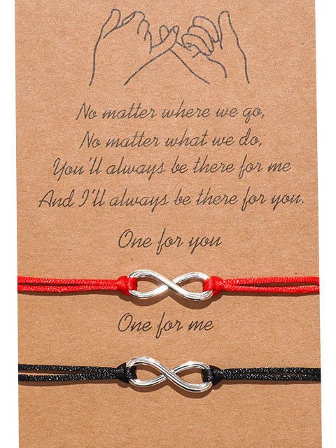 Pulseras Pinky Promise de 2 piezas para siempre