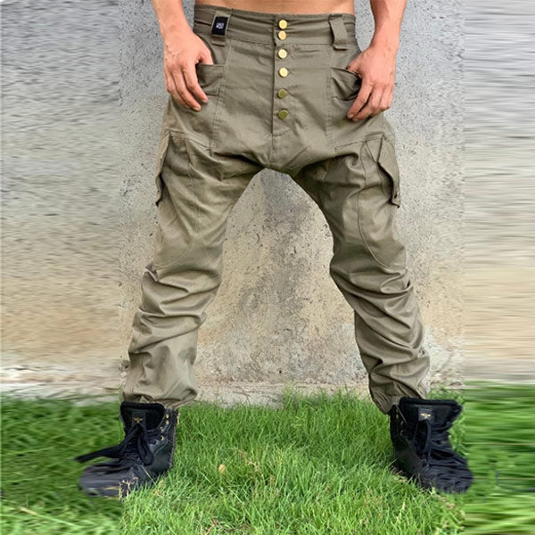 Bolsillo lateral vintage vintage con bolsillo de algodón y lino adjunto.