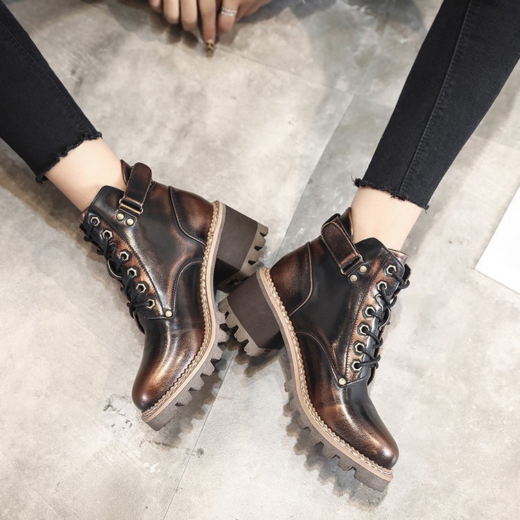 Thick Heeled Martin Boots