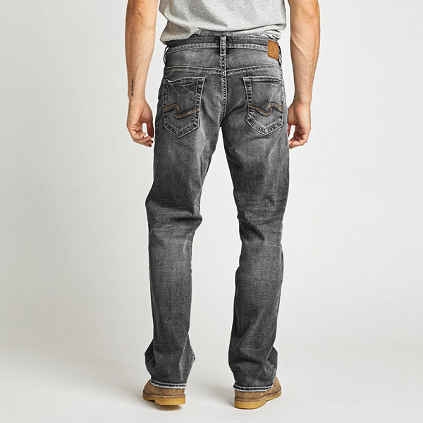 Stretchige Mid Rise Loose Fit Jeans mit geradem Bein