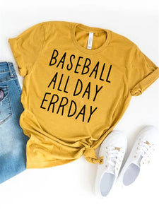 Damen BASEBALL ALL DAY Kurzarm-Top