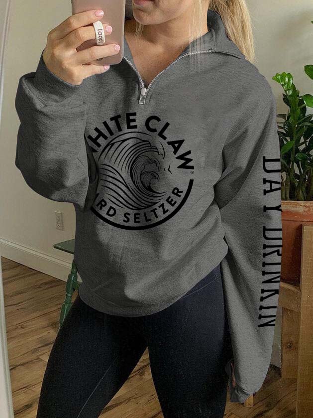 White Claw Hard Seltzer Zip Sweatshirt
