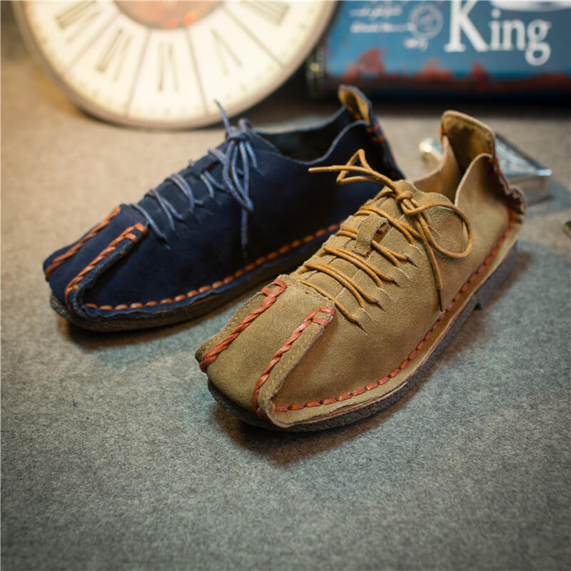 Zapatos vintage de ante tejido vintage