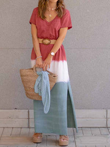 Batik Split-Kleid