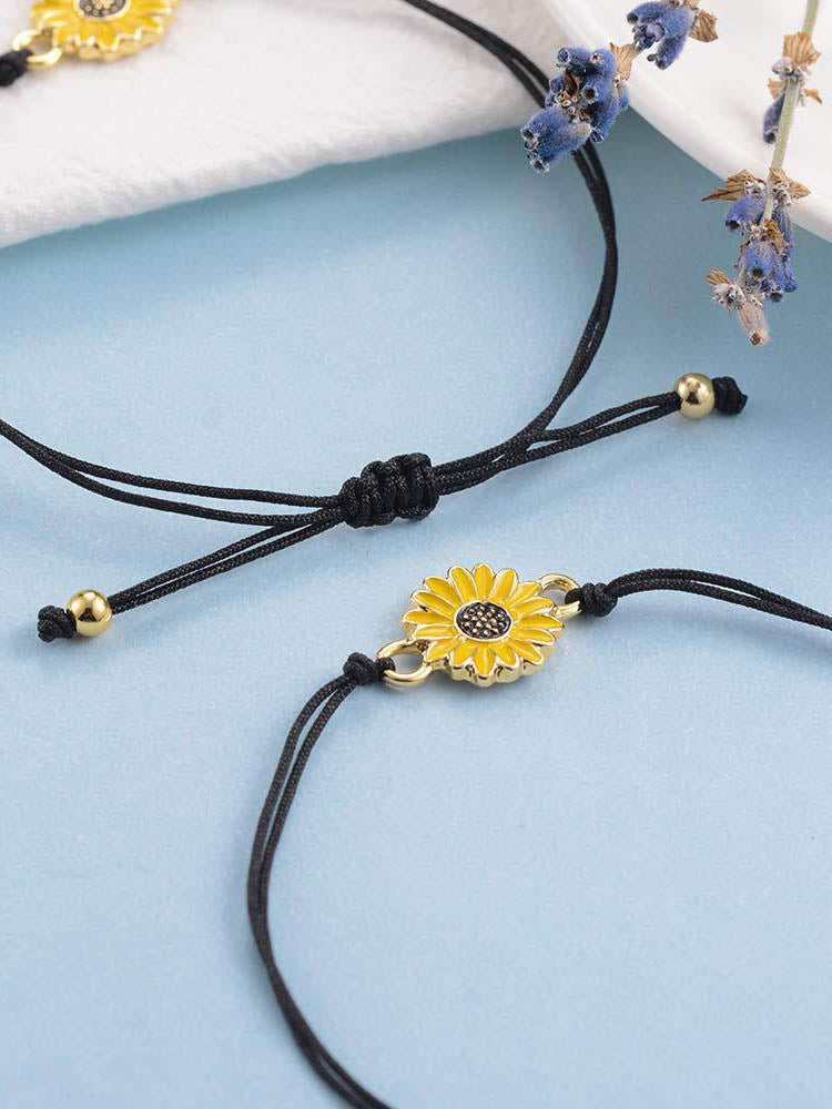 Girasol pulsera de manzanilla girasol