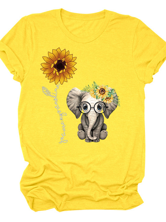 Eres mi carta solar solar con cuello redondo y manga corta