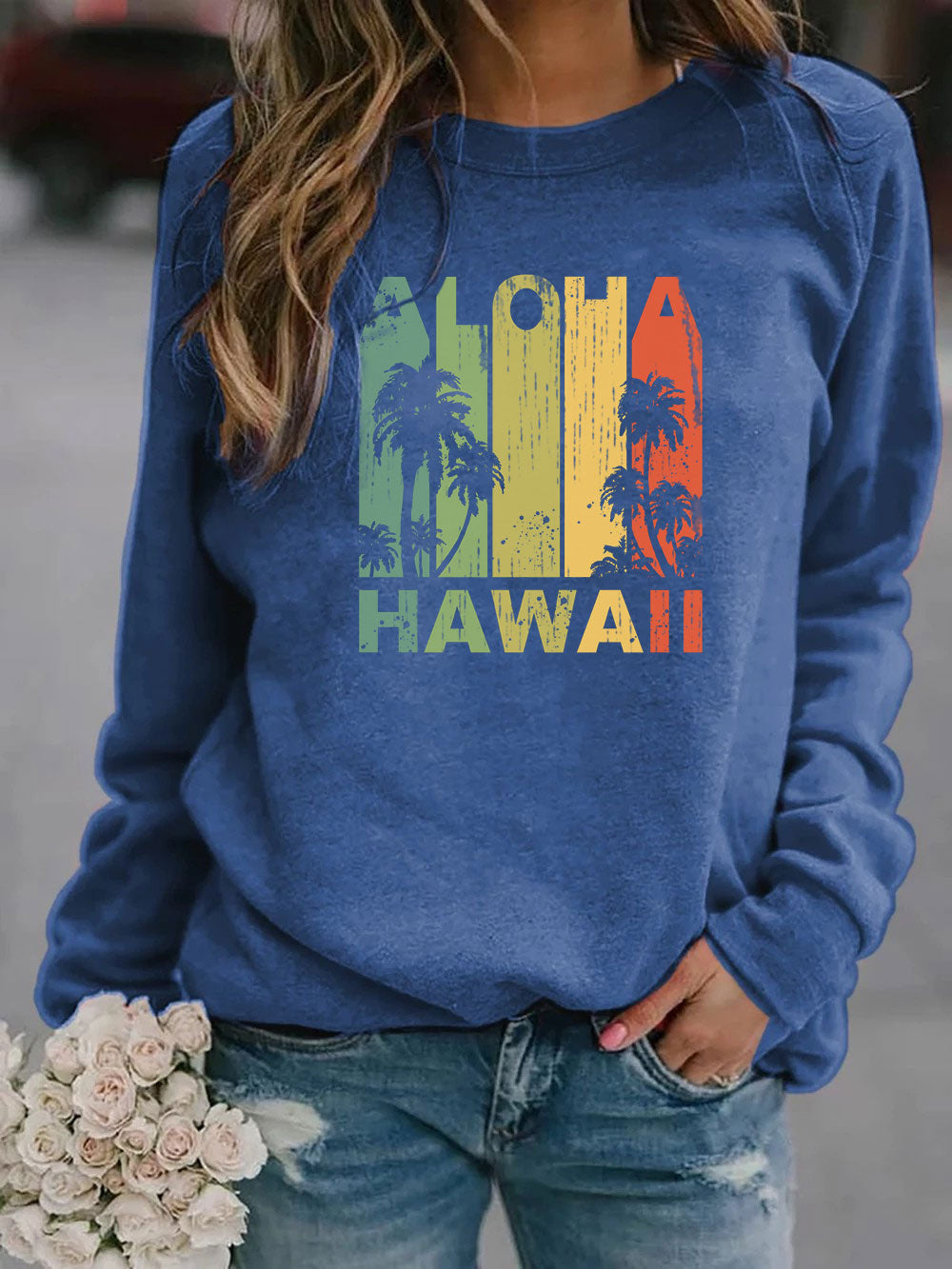 Rundhalsausschnitt Regelmäßiges Zuschneiden Cartoon konventioneller Druck Leicht dehnbar Daily Holiday Polyester Cotton Spring1 Herbst Winter Casual