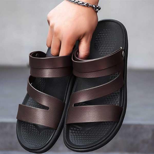 Roman sandals and slippers in two sizes and plus sizes for men, light beach shoes