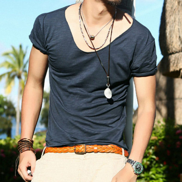 Camiseta robusta, fina y de manga corta para hombre.