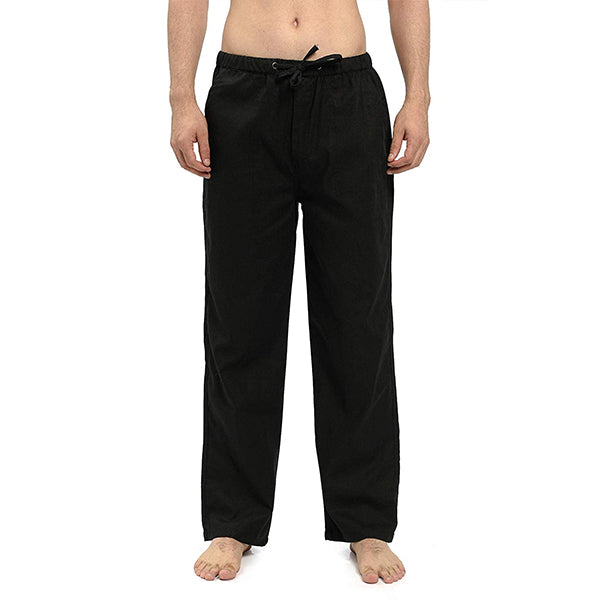 Pantalón de lino transpirable de longitud media.