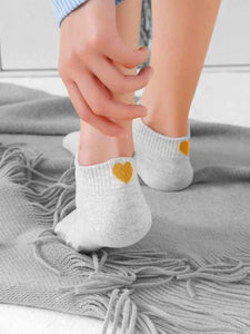 Solid socks with heart pressure