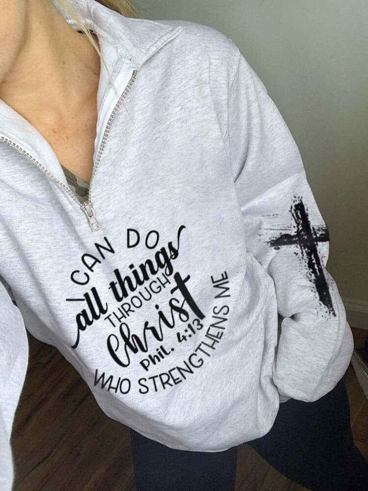 Ich kann alles durch Christus Phil tun. 4:13 Wer mich stärkt Print Zip Top