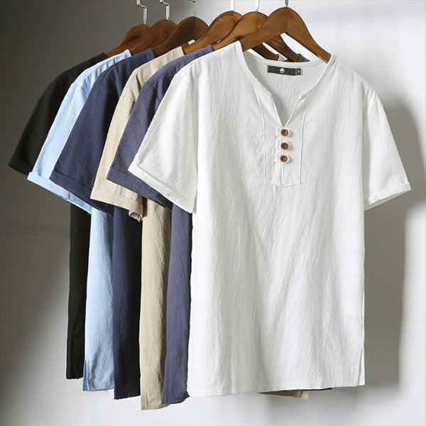 Lässiges Baumwoll-Kurzarm-T-Shirt für Herren
