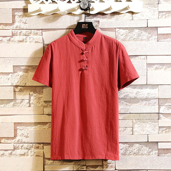 Camiseta de hombre de manga corta, creada en estilo chino