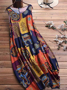 Vestido de dos piezas oversize de lino y algodón.