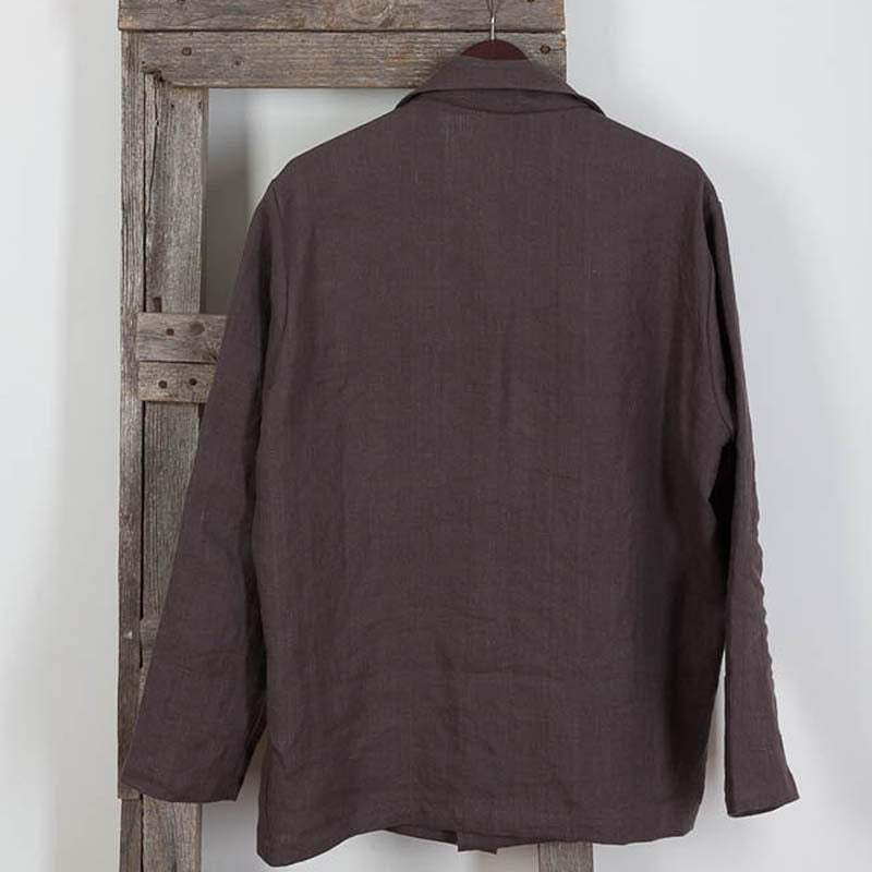 Camisa de lino casual, holgada, transpirable, cómoda y ecológica para hombres.