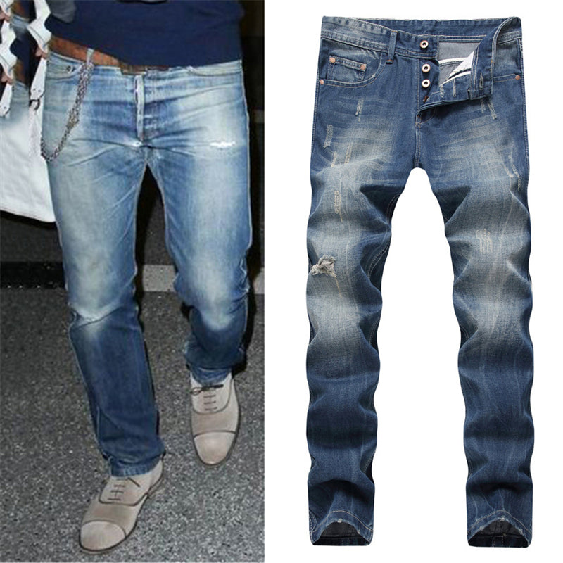 Jeans rectos rasgados de Herren