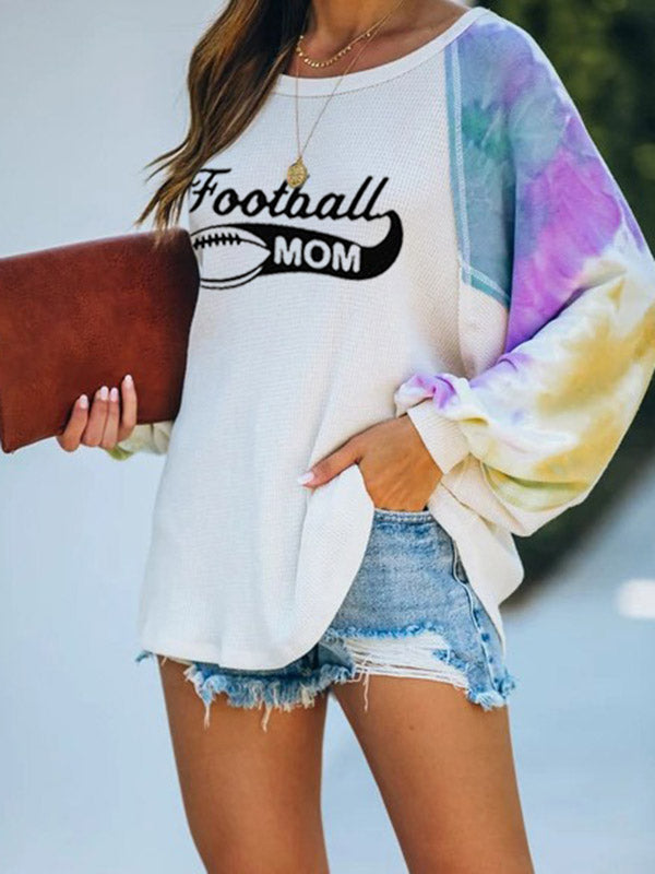Frau Fußball Mutter gemalt Sweatshirt