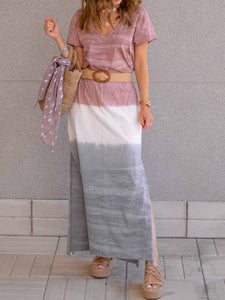 Batik Split-Kleid