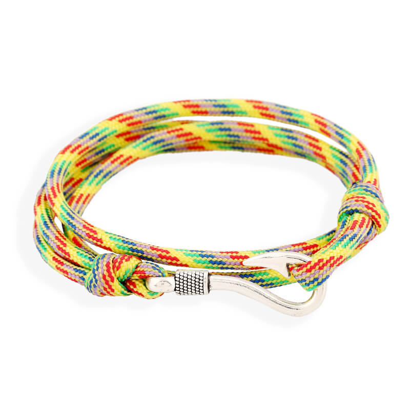 Navy Style Silber Angelhaken Armband