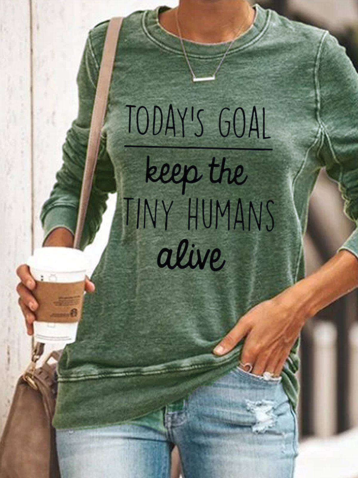 Das heutige Ziel Halten Sie kleine Menschen am Leben Pullover