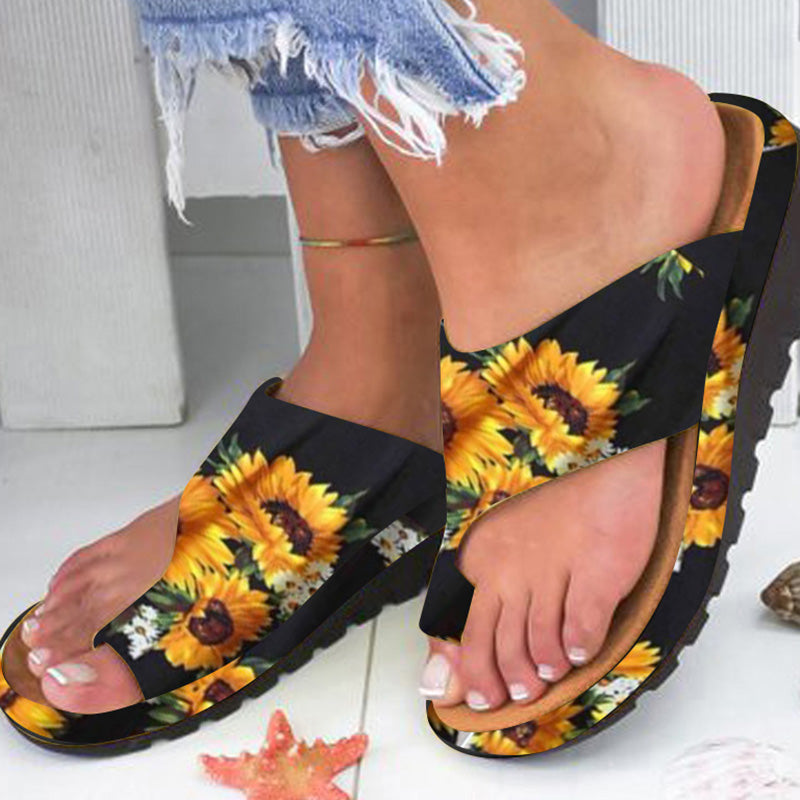 Damen Sunflower Wedge Sandalen mit mittlerem Absatz