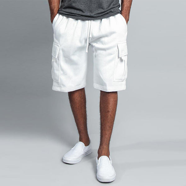 Lässige, lose, gerade Werkzeugshorts für Herren mit mehreren Taschen