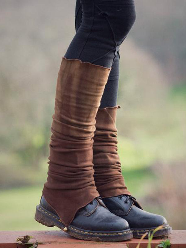 Moterų derliaus spalvos ekologiškos medvilnės dažymas „LegWarmer“