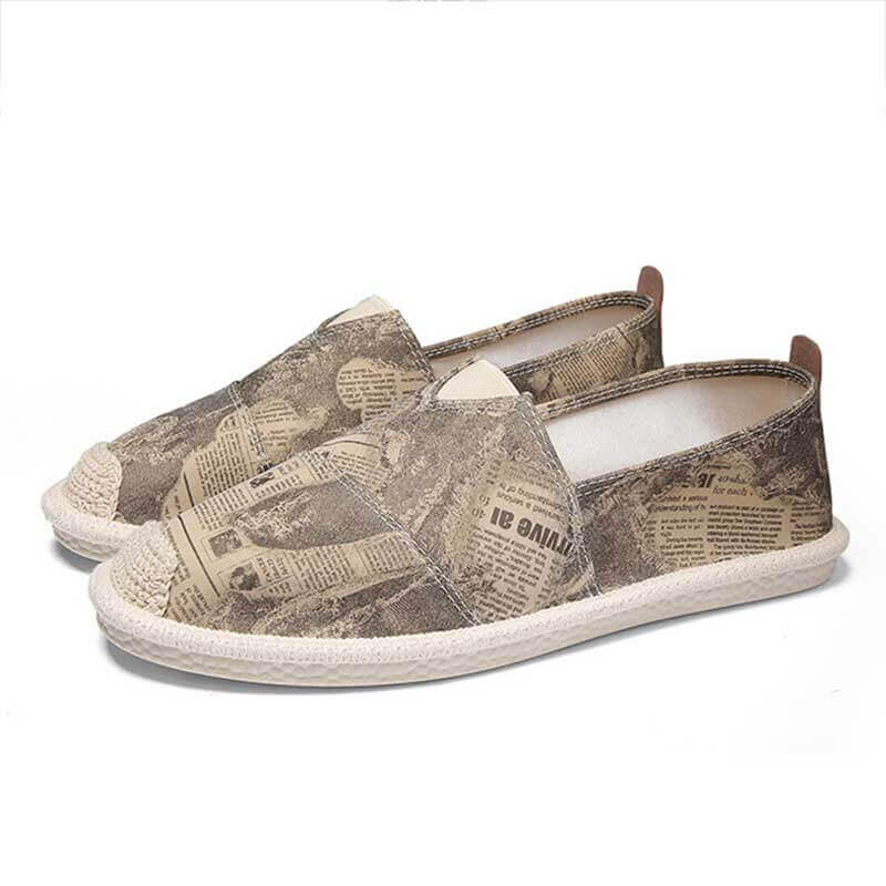 Zapatos de cáñamo cómodos y transpirables de verano para hombres casuales