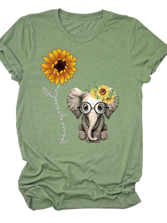 Eres mi carta solar solar con cuello redondo y manga corta