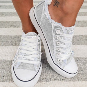 [Low-Top] Jeansschuhe im Denim-Sepia-Stil