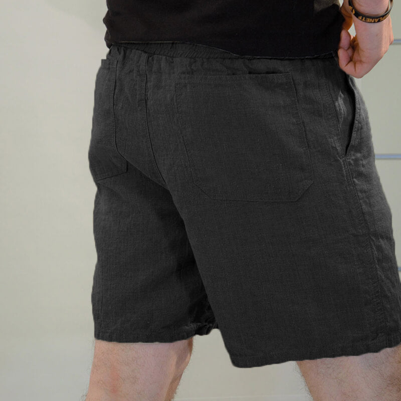 Klassische sommerliche coole atmungsaktive lockere feste leichte leichte umweltfreundliche Leinenshorts der Männer