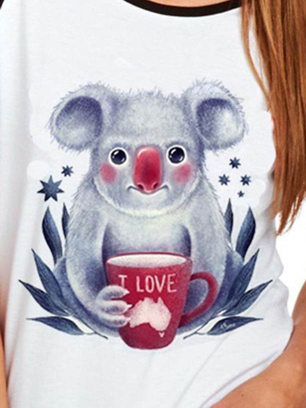 Camiseta de mujer con un lindo estampado de koala