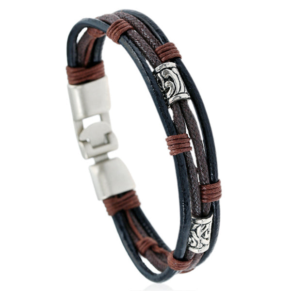 Pulsera de piel de vaca para hombre