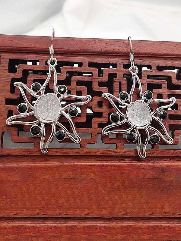 Pendientes de mujer con estrellas de cristal pentagrama