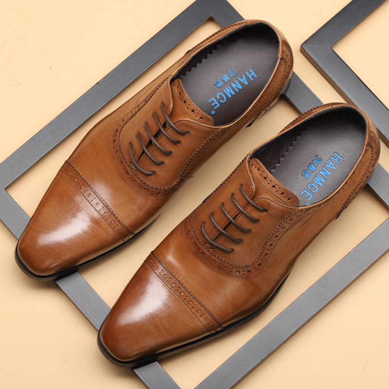 Sactino brogue leather shoes