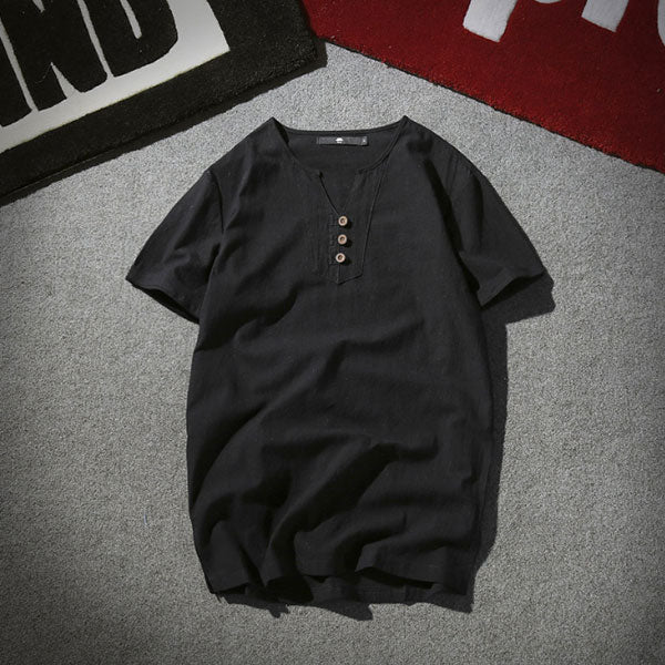 Lässiges Baumwoll-Kurzarm-T-Shirt für Herren