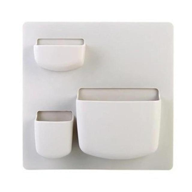 Adhesivo de plástico Refrigerador de cocina Refrigerador Estante de almacenamiento Organizador Limpieza Esponja Vegetal Fruta Utensilios de cocina