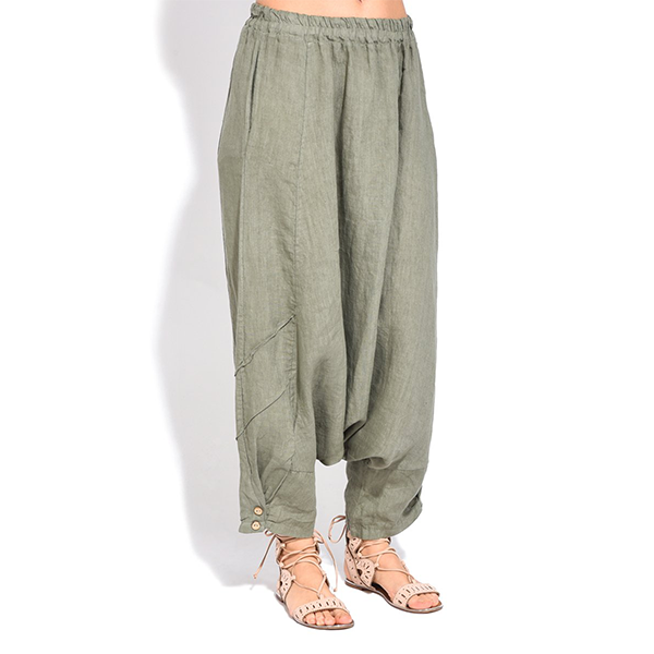 Pantalones harem de color natural para mujer