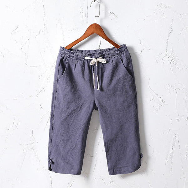 Pantalones casuales de hombre de lino