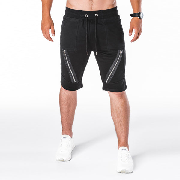 Kasdieniai vyriški šortai su dvigubu užtrauktuku