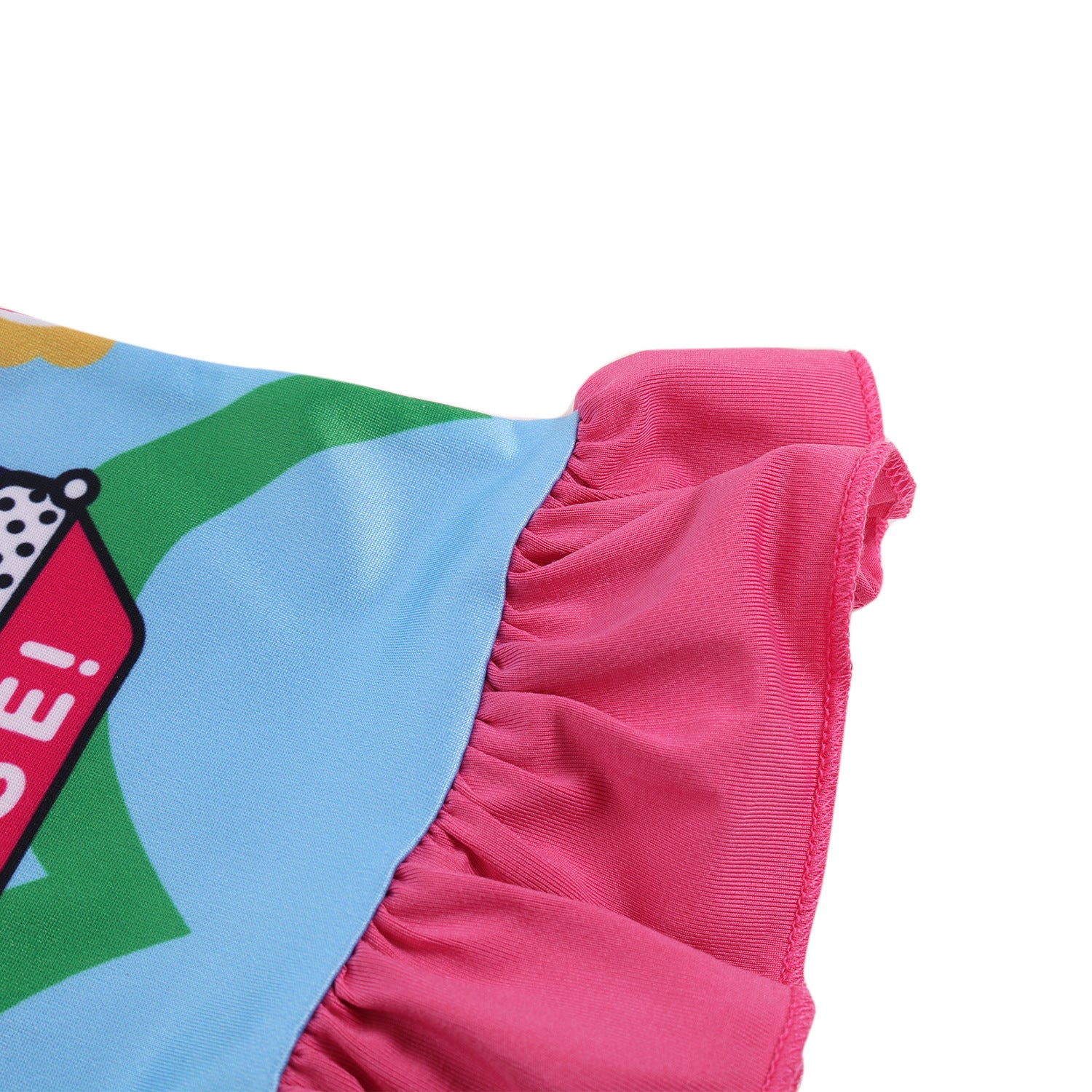 Vestido estampado estampado de dibujos animados para niñas