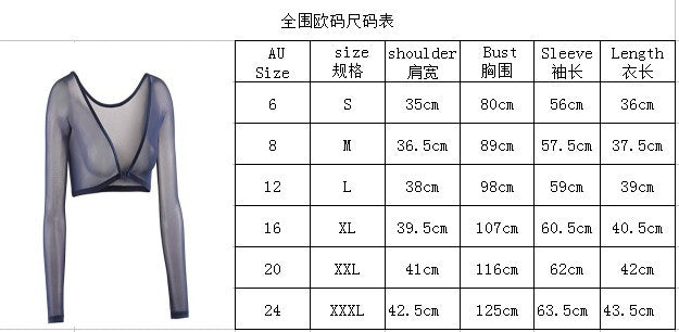 Half mesh gauze clothing set