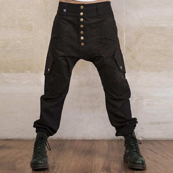 Bolsillo lateral vintage vintage con bolsillo de algodón y lino adjunto.